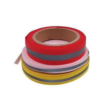 Webbing πολυπροπυλενίου 25mm 15mm κόκκινα αντανακλαστικά νάυλον λουριά για το σακίδιο πλάτης παπουτσιών στολών