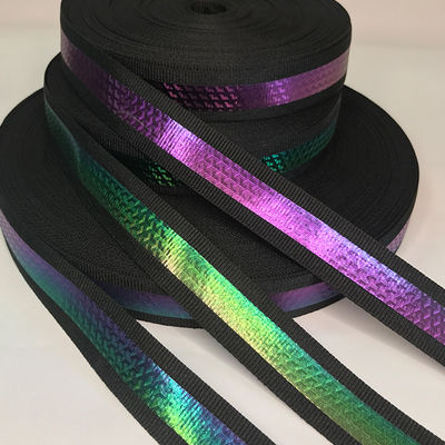 Νάυλον Webbing ουράνιων τόξων ζωηρόχρωμο πλεκτό έδρα Webbing βαμβακιού λουριών