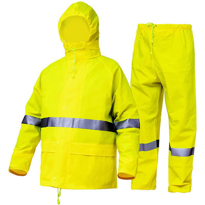 Windproof κατηγορία 3 κοστουμιών βροχής των αθλητικών αντανακλαστικών βροχής σακακιών ατόμων ανακύκλωσης παλτό βροχής
