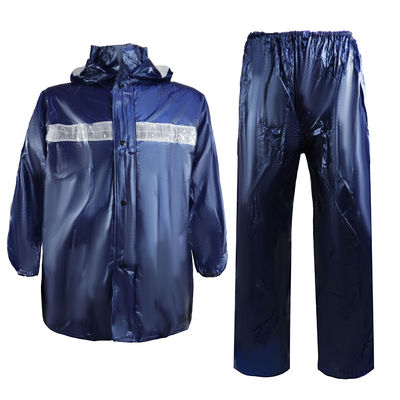 Μπλε αντανακλαστική ασφάλεια Workwear σακακιών αδιάβροχων για υπαίθριο ενεργό πεζοπορίας εργασίας