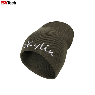 Πλεκτό αντανακλαστικό Jacquard Beanie ΚΑΠ τρέχοντας επικεφαλής μαγκάλι κεντητικής