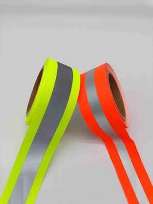 Κόκκινο αντανακλαστικό Webbing για το πράσινο αντανακλαστικό λουρί ταινιών πώλησης