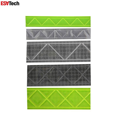 Η υψηλή συχνότητα ένωσε στενά το Prismatic PVC που η αντανακλαστική ταινία για ράβει στο ένδυμα